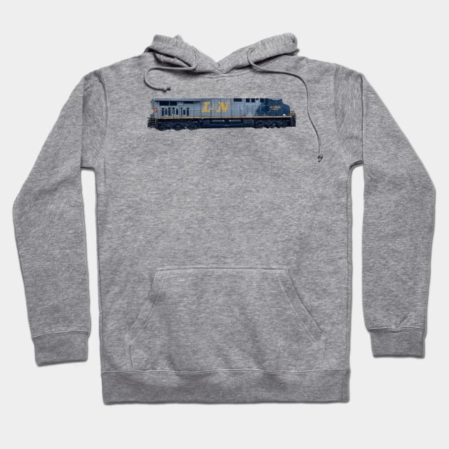 CSX L&N Heritage Locomotive 1850 Hoodie by MooseFish Lodge